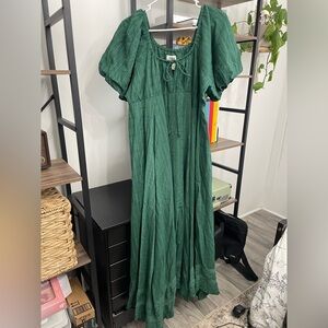 Called to Surf - Green Maxi Dress